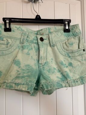 American Rag Mint Tie-Dye Frayed Hem Denim Shorts size 5